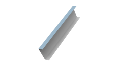 Декоративная накладка на столб универсальная 60х60 для забора жалюзи Grand Line 0,45 Drap TX RAL 5024 пастельно-синий (2м)