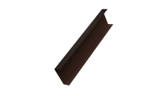 Декоративная накладка на столб универсальная 62х55 для забора жалюзи 0,45 Print Elite Coffee Wood TwinColor (1,8м)