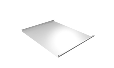 Фальц двойной стоячий Grand Line 0,45 Drap TX с пленкой на замках RAL 9003 сигнальный белый