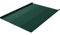 Фальц двойной стоячий Line Grand Line 0,45 Drap ТХ с пленкой на замках RAL 6005 зеленый мох