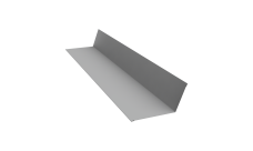 Планка примыкания 90х140 0,45 PE с пленкой RAL 9006 бело-алюминиевый (2м)