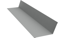 Планка примыкания 90х140 Grand Line 0,45 PE с пленкой RAL 9006 бело-алюминиевый (2м)