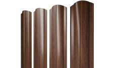 Штакетник Круглый фигурный Grand Line 0,45 Принт Элит Шоколадное дерево TwinColor