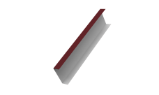 Декоративная накладка на столб универсальная 62х55 для забора жалюзи Grand Line 0,5 PE RAL 3005 красное вино (2м)