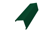 Декоративная накладка на столб универсальная угловая 80х80 для забора жалюзи 0,45 PE-Double RAL 6005 зеленый мох (2,5м)