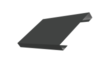 Ламель лицевая стартовая/финишная забора жалюзи Texas 80мм для калиток и ворот (с заполнением ламелями 150) 0,5 Drap TX RAL 7016 антрацитово-серый