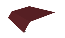 Планка карнизная 135х50 Фартук S14 над желобом 0,5 Satin Matt TX RAL 3005 красное вино (3м)