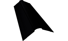 Планка конька фигурного 100х100 Grand Line 0,5 PurPro матовый RAL 9005 черный (2м)