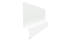 Планка начальная фальц 0,45 PE с пленкой RAL 9003 сигнальный белый (2м)