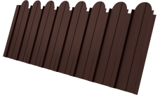 Профнастил C10A фигурный Grand Line 0,5 PurPro Matt 275 RAL 8017 шоколад