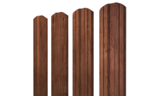 Штакетник Твин фигурный Grand Line 0,45 Принт Премиум Rowan Wood Intense FTC