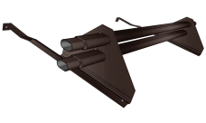 Снегозадержатель трубчатый для керамической/натуральной черепицы RAL 8017 1м (профиль до 50мм)