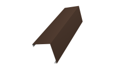 Декоративная накладка на столб универсальная угловая 62х55 для забора жалюзи 0,45 PE RAL 8017 шоколад (2,5м)