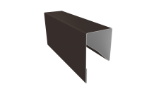 Планка П-образная заборная 17 Grand Line 0,45 Drap RR 32 темно-коричневый (2м)