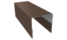 Планка П-образная заборная 20 0,45 Drap TX RAL 8017 шоколад (2м)