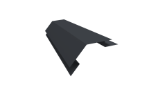 Угол внешний сложный 75х75 135 градусов Grand Line 0,45 ПЭ двухсторонний с пленкой RAL 7024 мокрый асфальт (2м)