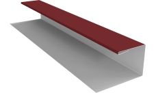 Планка П-образная Блок-Хаус новый Grand Line 0,5 Сатин с пленкой RAL 3011 коричнево-красный (2м)