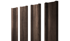 Штакетник М-образный A с прямым резом Grand Line 0,45 Принт Премиум Миндальное дерево Фреш