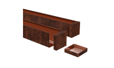 Заглушка для рейки кубообразной Grand Line Ш50/В50 0,4 Al Бразильская вишня