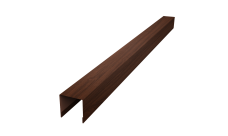 Планка вертикальная лицевая для забора жалюзи Palermo 0,45 Print Elite Choco Wood TwinColor (1,8м)