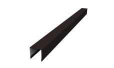 Планка вертикальная лицевая для забора жалюзи Palermo Grand Line 0,5 PurLite Matt RAL 9005 черный (3м)