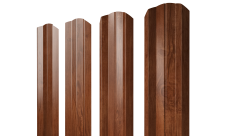 Штакетник М-образный A фигурный Grand Line 0,45 Принт Элит Рябина TwinColor