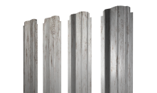 Штакетник П-образный B фигурный Grand Line 0,45 Print Elite Snow Wood TwinColor