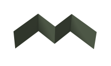 Угол внутренний фибросайдинга 0,5 Satin Matt TX RAL 6020 хромовая зелень (3м)