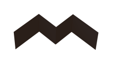 Угол внутренний фибросайдинга Grand Line 0,5 Satin с пленкой RAL 9005 черный (2м)