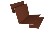 Угол внутренний сложный 90 градусов 0,45 Drap TR RAL 8004 терракота (3м)