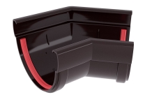 Угол желоба 135 град.Дизайн 135 ПВХ Grand Line коричневый (RR32)