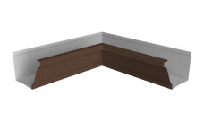 Угол желоба со сварным швом внутренний Vortex Lite Matt 130мм RAL 8017 шоколад