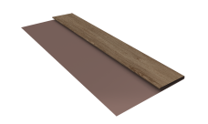 Планка стартовая Блок-Хаус новый Grand Line 0,45 Принт Элит Беленый дуб TwinColor (2м)