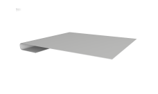 Планка завершающая Grand Line 0,45 Drap TX RAL 7047 телегрей 4 (2м)