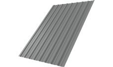 Профнастил С10A Grand Line 0,5 Satin RAL 9006 бело-алюминиевый