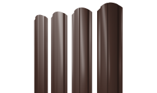 Штакетник Полукруглый Slim фигурный Grand Line 0,5 PurLite Matt RAL 8017 шоколад
