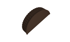 Заглушка малая торцевая Grand Line 0,5 PurLite Matt RAL 8017 шоколад