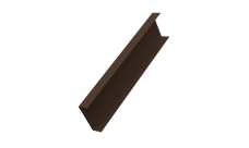 Декоративная накладка на столб универсальная 60х60 для забора жалюзи 0,5 Velur X RAL 8017 шоколад (2м)