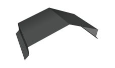 Парапетная крышка угольная 390мм Grand Line 0,45 Drap ТХ RAL 7016 антрацитово-серый (2,5м)