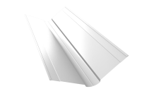 Планка ендовы верхней фигурной 150х150 Grand Line 0,45 Drap ТХ RAL 9003 сигнальный белый (3м)