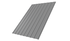 Профнастил С10B 0,5 Satin RAL 9006 бело-алюминиевый