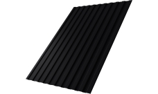Профнастил С8A в01 Grand Line 0,5 PurLite матовый RAL 9005 черный