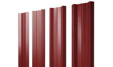 Штакетник М-образный A с прямым резом 0,5 Satin RAL 3011 коричнево-красный