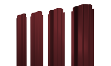 Штакетник П-образный B фигурный 0,5 Satin Matt TX RAL 3005 красное вино