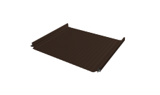 Кликфальц Pro Gofr Grand Line 0,5 Rooftop Бархат с пленкой на замках RAL 8017 шоколад