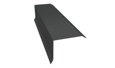 Планка торцевая 80х100 Grand Line 0,5 Satin с пленкой RAL 7016 антрацитово-серый (2м)