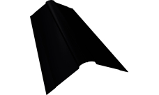 Планка конька фигурного 150х150 Grand Line 0,45 PE с пленкой RAL 9005 черный (2м)