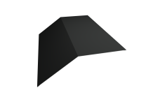 Планка конька плоского 190х190 0,45 PE с пленкой RAL 7016 антрацитово-серый (2м)