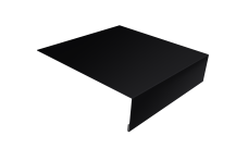 Планка лобовая/околооконная простая 190х50 Grand Line 0,45 Drap TX RAL 9005 черный (2м)