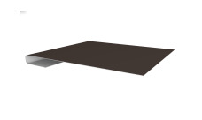 Планка завершающая Grand Line 0,45 PE с пленкой RR 32 темно-коричневый (2м)